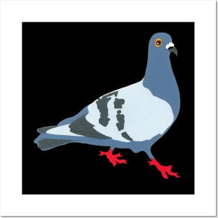 PIGEON – City Bird Hand Cut from Paper - Original Art Posters and Art